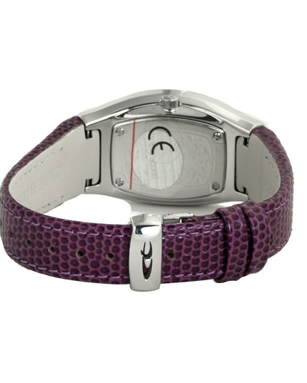 Chronotech Purple Leather Dress Watch