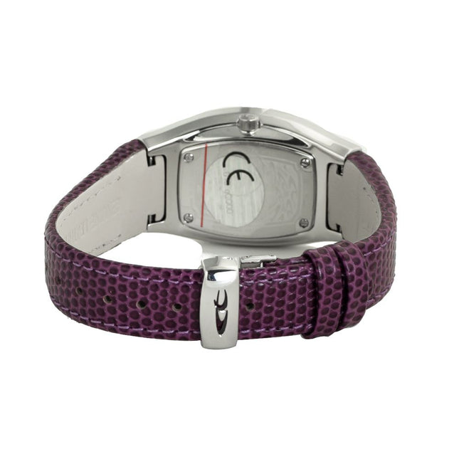 Chronotech Purple Leather Dress Watch