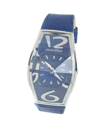 Chronotech Blue Leather Dress Watch