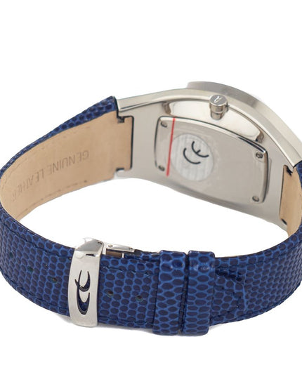 Chronotech Blue Leather Dress Watch