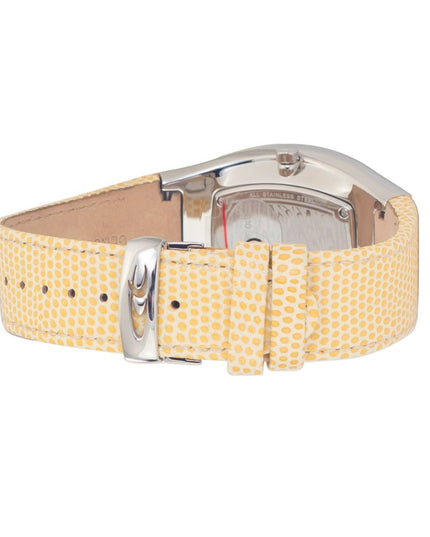 Chronotech Yellow Leather Dress Watch