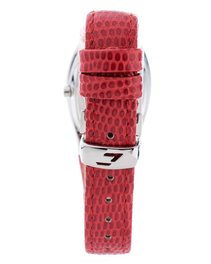 Chronotech Red Leather Dress Watch