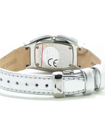 Chronotech Silver Leather Dress Watch