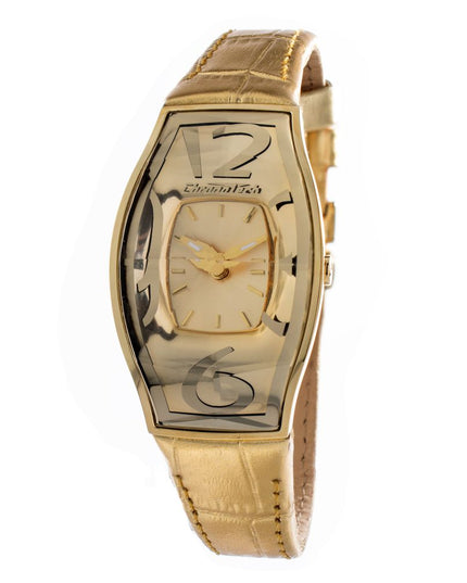 Chronotech Gold Leather Dress Watch