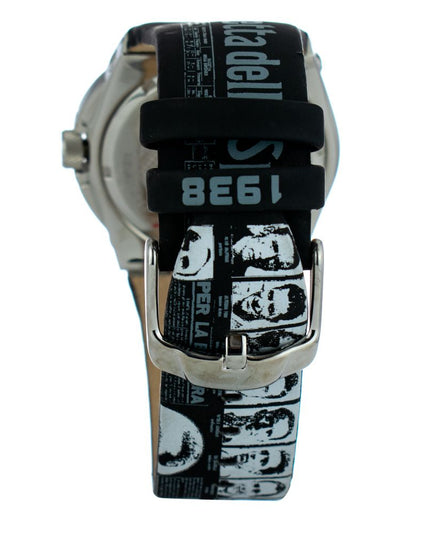 Chronotech Black Leather Sport Watch