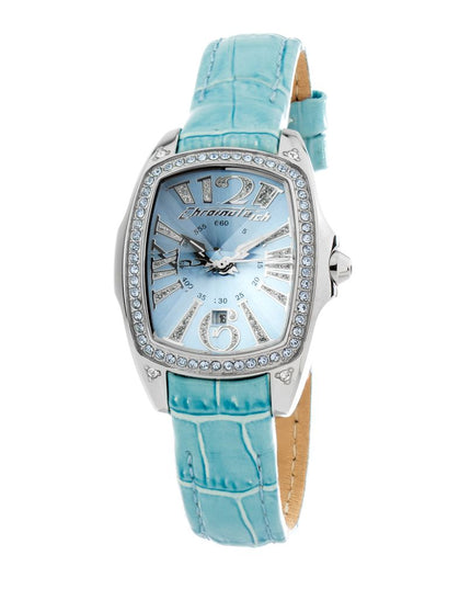 Chronotech Blue Leather Dress Watch