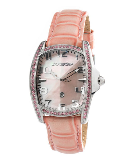 Chronotech Multicolor Leather Dress Watch