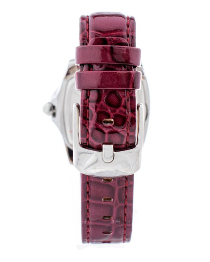 Chronotech Red Leather Dress Watch