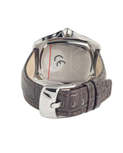 Chronotech Black Leather Dress Watch