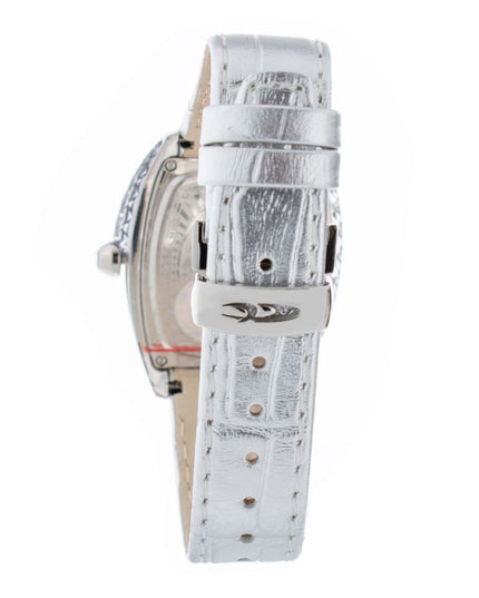 Chronotech Silver Leather Dress Watch