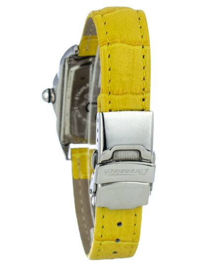 Chronotech Yellow Leather Dress Watch
