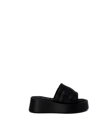 Furla Black Leather Slippers