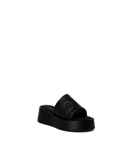Furla Black Leather Slippers