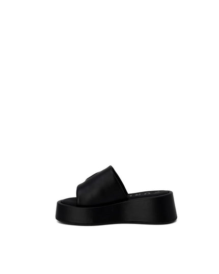 Furla Black Leather Slippers