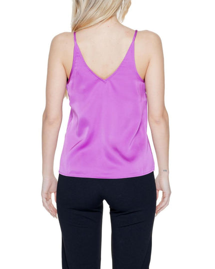 Vila Clothes Pink Polyester Top