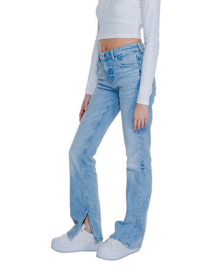 Guess Light Blue Cotton Mom Jeans