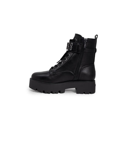 Guess Black Polyethylene Lace-Up Boots