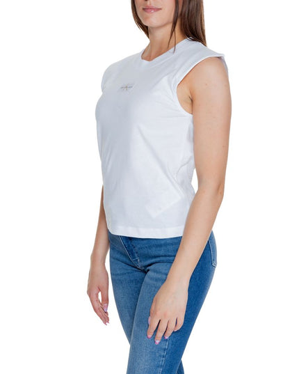 Calvin Klein Jeans White Cotton T-Shirt