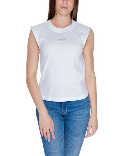 Calvin Klein Jeans White Cotton T-Shirt