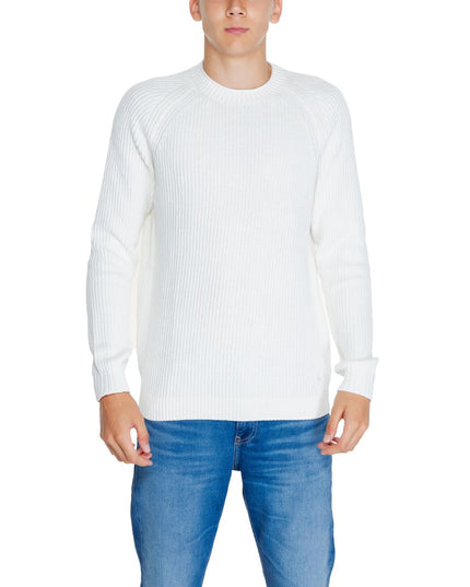 Calvin Klein Jeans White Organic Cotton Sweatshirt