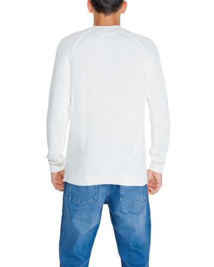 Calvin Klein Jeans White Organic Cotton Sweatshirt