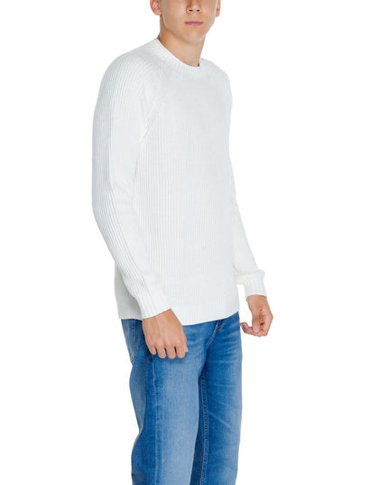 Calvin Klein Jeans White Organic Cotton Sweatshirt