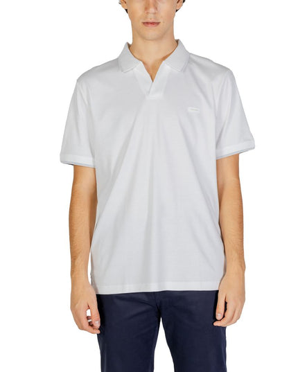 Calvin Klein Jeans White Cotton Polo Shirt