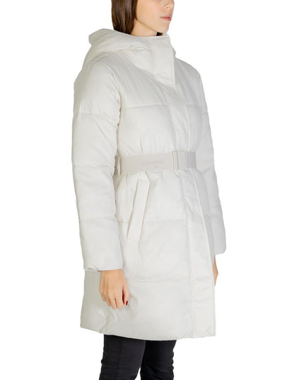 Calvin Klein Jeans Cream Nylon Coat