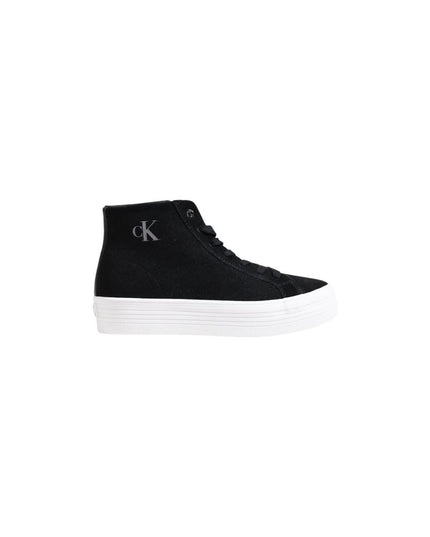 Calvin Klein Jeans Black Suede Leather Platform Sneakers