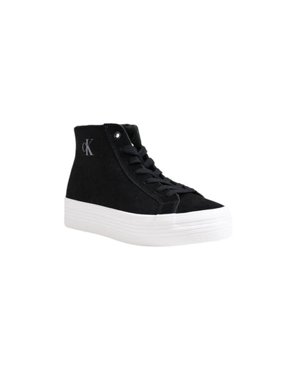 Calvin Klein Jeans Black Suede Leather Platform Sneakers