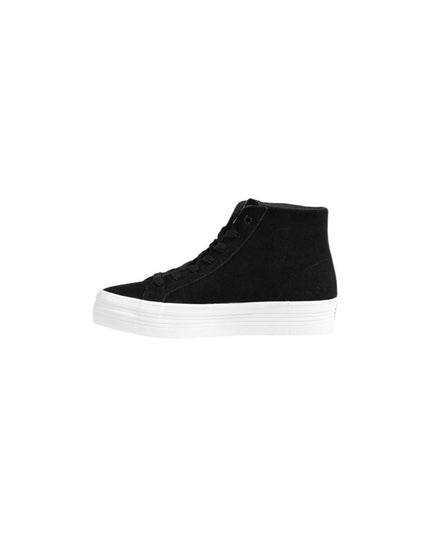 Calvin Klein Jeans Black Suede Leather Platform Sneakers