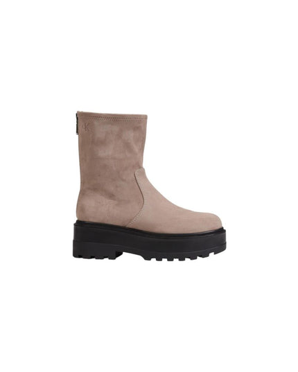 Calvin Klein Jeans Beige Recycled Polyester Ankle Boots