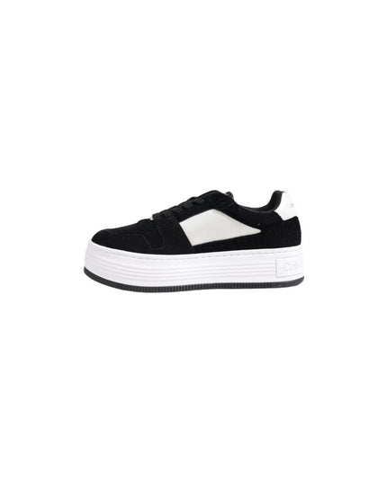 Calvin Klein Jeans Black Leather Platform Sneakers