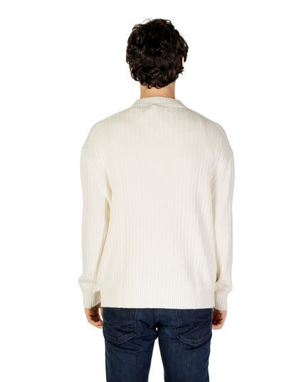 Calvin Klein Jeans Cream Cotton Sweatshirt