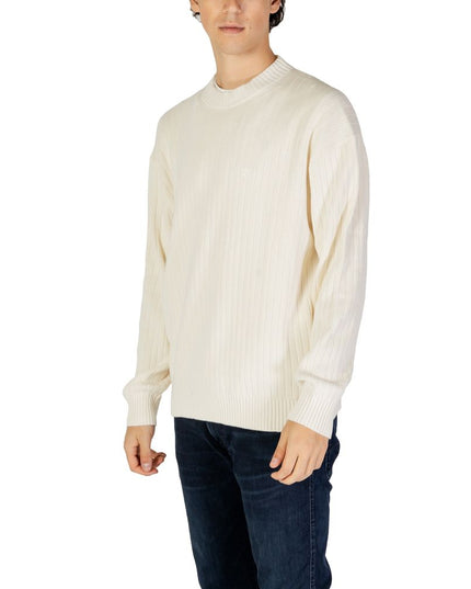 Calvin Klein Jeans Cream Cotton Sweatshirt