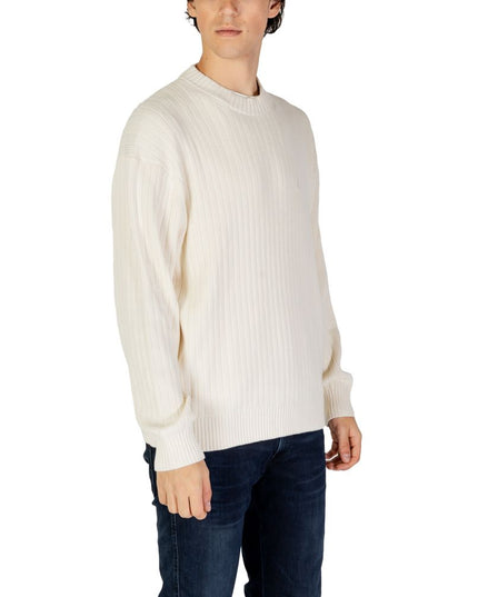 Calvin Klein Jeans Cream Cotton Sweatshirt