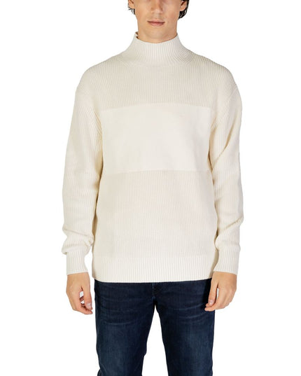 Calvin Klein Jeans Cream Cotton Sweatshirt