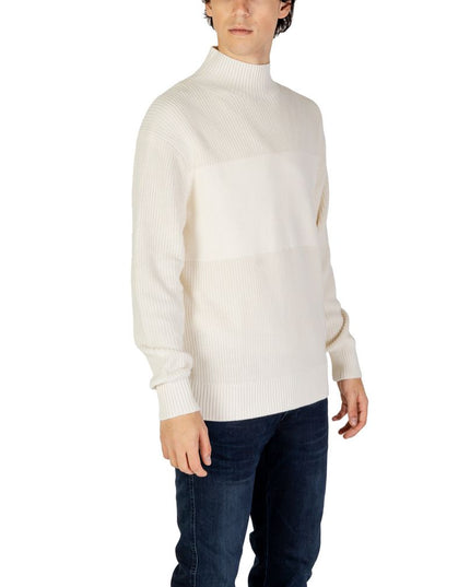 Calvin Klein Jeans Cream Cotton Sweatshirt