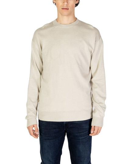 Calvin Klein Jeans Beige Organic Cotton Sweatshirt