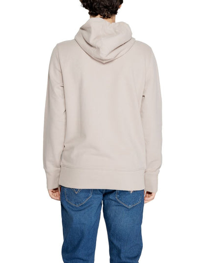 Calvin Klein Jeans Beige Recycled Cotton Hoodie