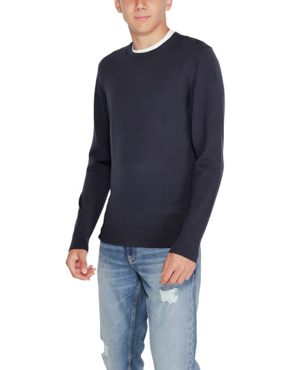 Calvin Klein Blue Recycled Wool Sweatshirt