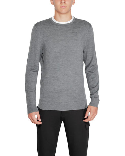 Calvin Klein Gray Recycled Wool Sweatshirt