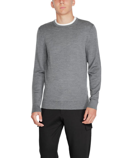 Calvin Klein Gray Recycled Wool Sweatshirt