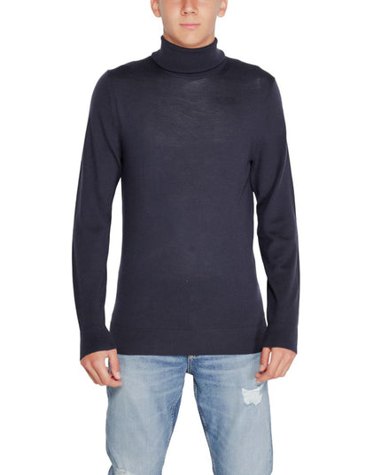 Calvin Klein Blue Wool Turtleneck