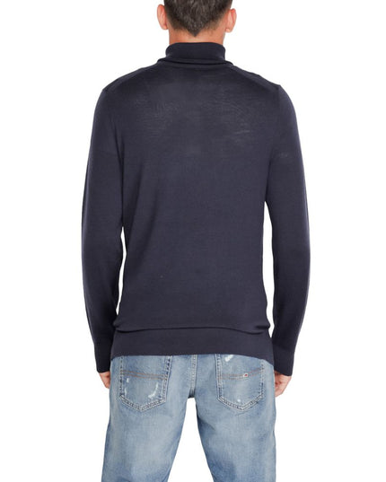 Calvin Klein Blue Wool Turtleneck