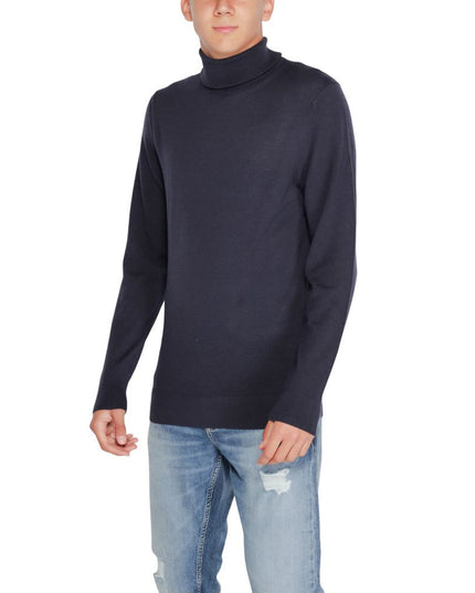 Calvin Klein Blue Wool Turtleneck
