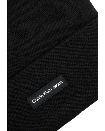 Calvin Klein Jeans Black Recycled Polyester Cap (Baseball Hat)