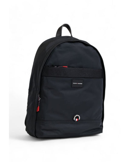 Tommy Hilfiger Black Recycled Polyester Backpack