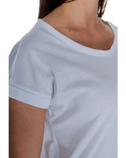 Vila Clothes White Cotton T-Shirt