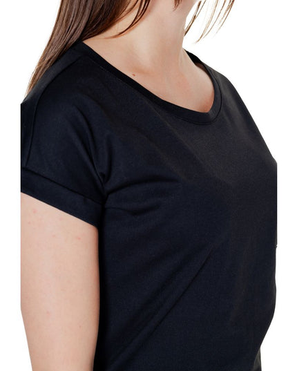 Vila Clothes Black Cotton T-Shirt